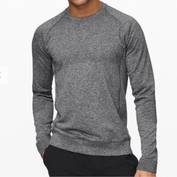 Men's Gray Sweater Engineered Warmth Long Sleeve - Picture 1 of 4